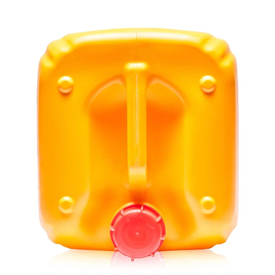 Моющее средство ХИТ кислотный 118 в желтой канистре — вид сверху